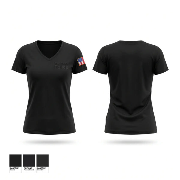 Womens Short Sleeve Vneck Shirt, Cape Charles Police, Police, Teamtime, Team time, sublimation, custom sports apparel, team uniforms, spirit wear, spiritwear, sports uniforms, custom shirts, team store, custom team store, fundraiser sports, apparel fundraiser