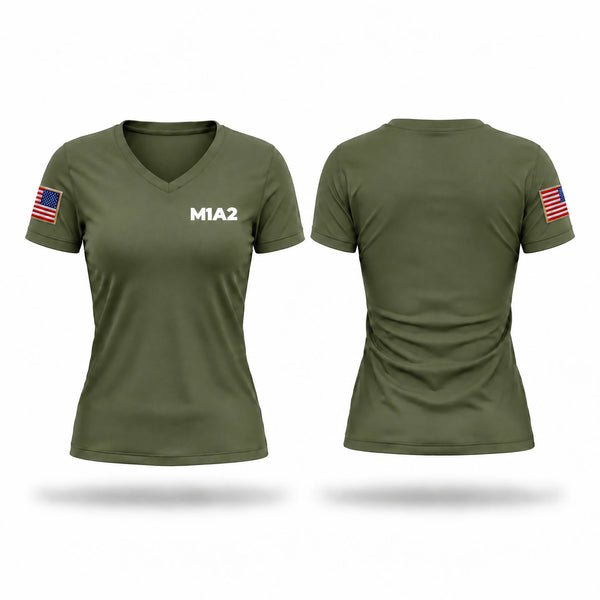 Womens Short Sleeve Vneck Shirt, M1A2, Army, Teamtime, Team time, sublimation, custom sports apparel, team uniforms, spirit wear, spiritwear, sports uniforms, custom shirts, team store, custom team store, fundraiser sports, apparel fundraiser