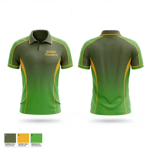 Short Sleeve Performance Polo, Golden Pioneers, Men's Soccer, Teamtime, Team time, sublimation, custom sports apparel, team uniforms, spirit wear, spiritwear, sports uniforms, custom shirts, team store, custom team store, fundraiser sports, apparel fundraiser