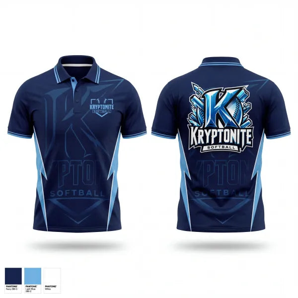 Short Sleeve Performance Polo, Kryptonite 8U (Burns, TN), Softball, Teamtime, Team time, sublimation, custom sports apparel, team uniforms, spirit wear, spiritwear, sports uniforms, custom shirts, team store, custom team store, fundraiser sports, apparel fundraiser