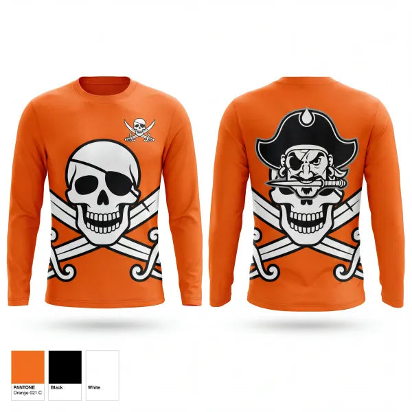 Long Sleeve Performance Shirt, PIRATES, Bowling, Teamtime, Team time, sublimation, custom sports apparel, team uniforms, spirit wear, spiritwear, sports uniforms, custom shirts, team store, custom team store, fundraiser sports, apparel fundraiser