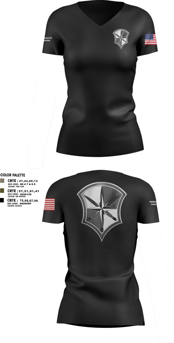 Womens Short Sleeve Vneck Shirt, AOSD, Army, Teamtime, Team time, sublimation, custom sports apparel, team uniforms, spirit wear, spiritwear, sports uniforms, custom shirts, team store, custom team store, fundraiser sports, apparel fundraiser