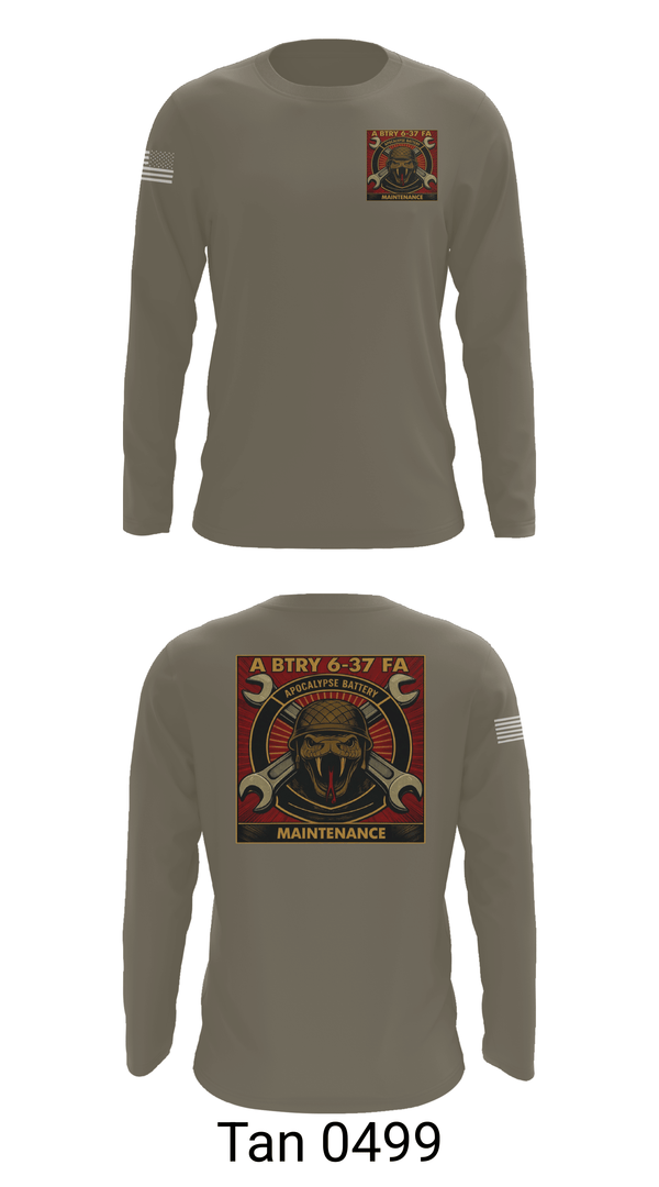 Long Sleeve Performance Shirt, 6-37 FAR, Army, Teamtime, Team time, sublimation, custom sports apparel, team uniforms, spirit wear, spiritwear, sports uniforms, custom shirts, team store, custom team store, fundraiser sports, apparel fundraiser