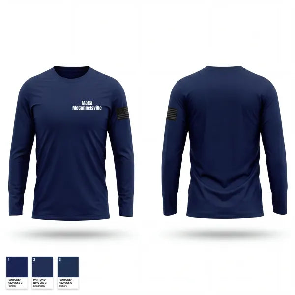Long Sleeve Performance Shirt, Malta-McConnelsville, Fire Department, Teamtime, Team time, sublimation, custom sports apparel, team uniforms, spirit wear, spiritwear, sports uniforms, custom shirts, team store, custom team store, fundraiser sports, apparel fundraiser