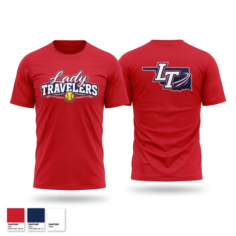 Short Sleeve Performance Shirt, Lady Travelers, Softball, Teamtime, Team time, sublimation, custom sports apparel, team uniforms, spirit wear, spiritwear, sports uniforms, custom shirts, team store, custom team store, fundraiser sports, apparel fundraiser