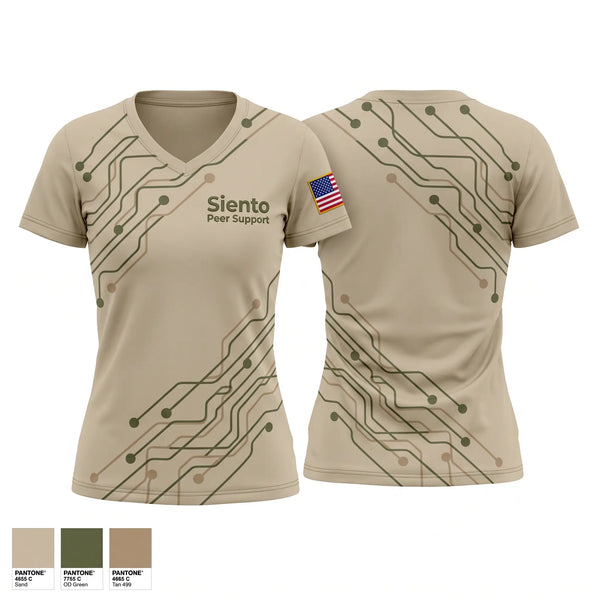 Womens Short Sleeve Vneck Shirt, Siento Peer Support, Fire Department, Teamtime, Team time, sublimation, custom sports apparel, team uniforms, spirit wear, spiritwear, sports uniforms, custom shirts, team store, custom team store, fundraiser sports, apparel fundraiser