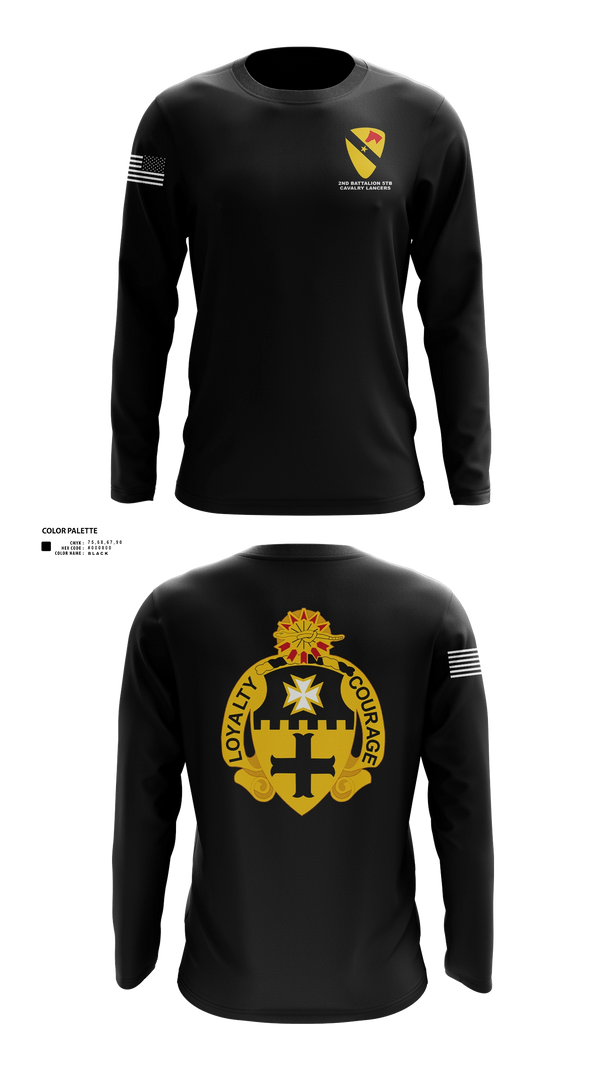 Long Sleeve Performance Shirt, 2-5 Cav Lancers, Army, Teamtime, Team time, sublimation, custom sports apparel, team uniforms, spirit wear, spiritwear, sports uniforms, custom shirts, team store, custom team store, fundraiser sports, apparel fundraiser