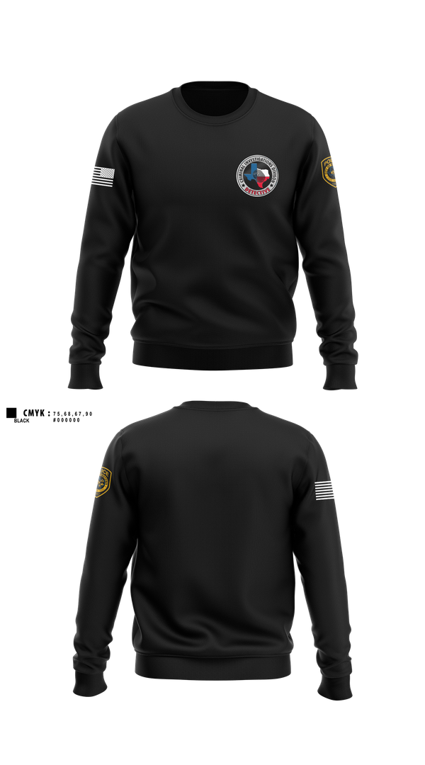 Crew Neck Sweatshirt, Robstown Police Department, Police, Teamtime, Team time, sublimation, custom sports apparel, team uniforms, spirit wear, spiritwear, sports uniforms, custom shirts, team store, custom team store, fundraiser sports, apparel fundraiser