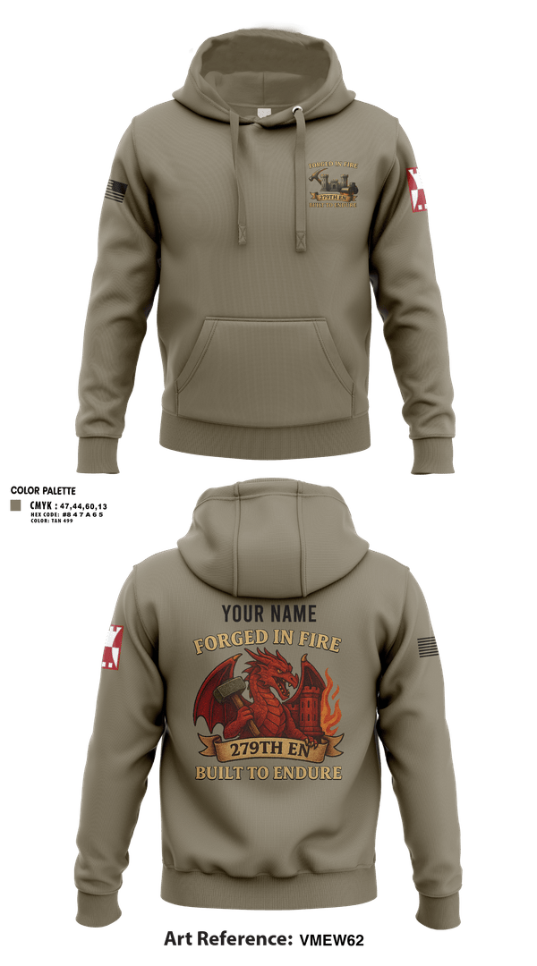 Hoodie, 279TH Engineer Detachment, Army, Teamtime, Team time, sublimation, custom sports apparel, team uniforms, spirit wear, spiritwear, sports uniforms, custom shirts, team store, custom team store, fundraiser sports, apparel fundraiser