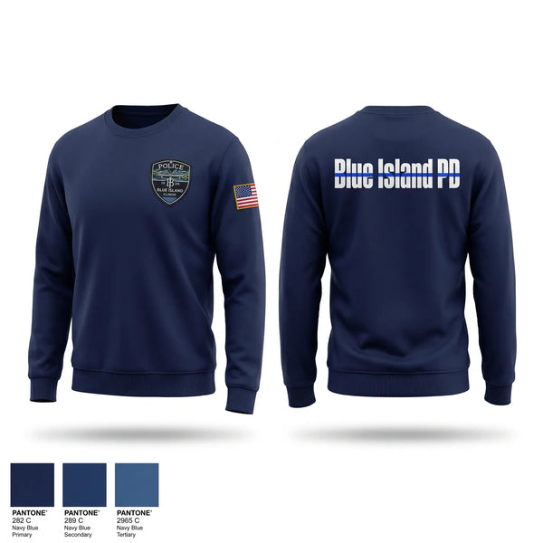 Crew Neck Sweatshirt, Blue Island Police Department, Police, Teamtime, Team time, sublimation, custom sports apparel, team uniforms, spirit wear, spiritwear, sports uniforms, custom shirts, team store, custom team store, fundraiser sports, apparel fundraiser