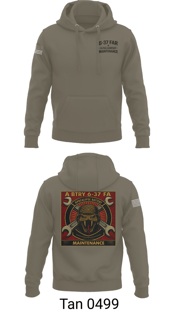 Hoodie, 6-37 Field Artillery, Army, Teamtime, Team time, sublimation, custom sports apparel, team uniforms, spirit wear, spiritwear, sports uniforms, custom shirts, team store, custom team store, fundraiser sports, apparel fundraiser