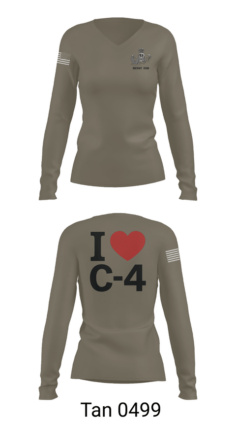 Womens Long Sleeve Vneck Shirt, 5th EOD, Air Force, Teamtime, Team time, sublimation, custom sports apparel, team uniforms, spirit wear, spiritwear, sports uniforms, custom shirts, team store, custom team store, fundraiser sports, apparel fundraiser