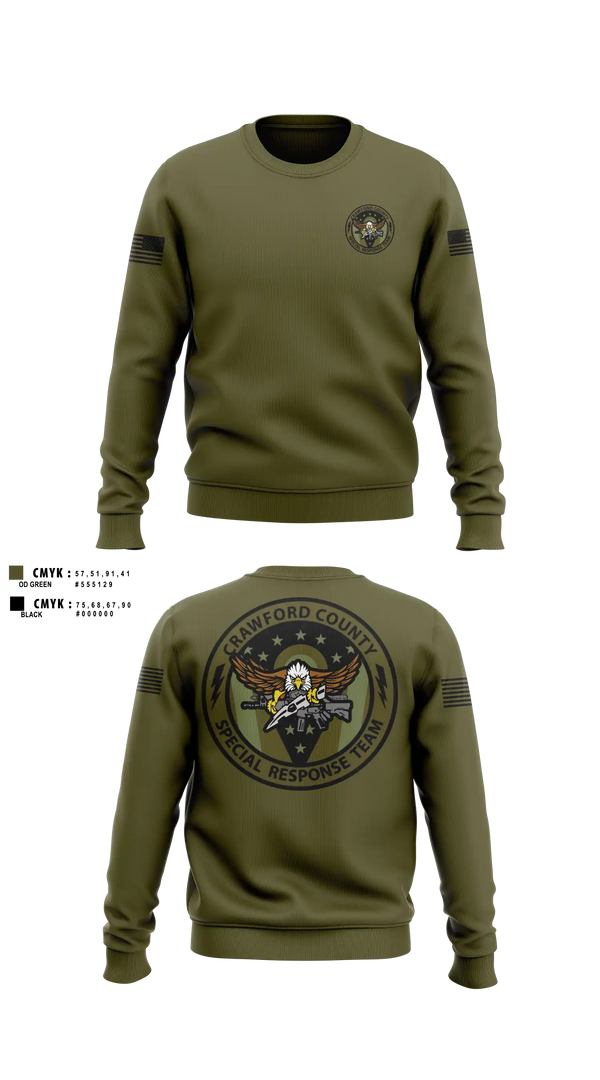 Crew Neck Sweatshirt, Crawford County Special Response Team, Police, Teamtime, Team time, sublimation, custom sports apparel, team uniforms, spirit wear, spiritwear, sports uniforms, custom shirts, team store, custom team store, fundraiser sports, apparel fundraiser