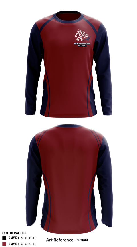 Long Sleeve Performance Shirt, The Kew-Forest School Volleyball, Men's Volleyball, Teamtime, Team time, sublimation, custom sports apparel, team uniforms, spirit wear, spiritwear, sports uniforms, custom shirts, team store, custom team store, fundraiser sports, apparel fundraiser