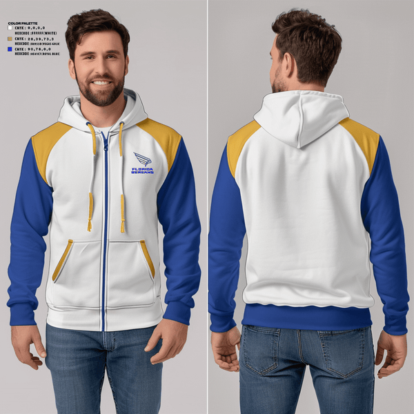 Zip Hoodie, FLORIDA BEREANS, Football, Teamtime, Team time, sublimation, custom sports apparel, team uniforms, spirit wear, spiritwear, sports uniforms, custom shirts, team store, custom team store, fundraiser sports, apparel fundraiser