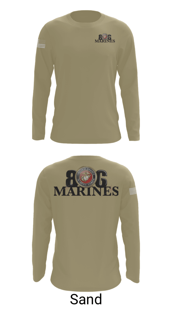 Long Sleeve Performance Shirt, 806 Marines, Marines, Teamtime, Team time, sublimation, custom sports apparel, team uniforms, spirit wear, spiritwear, sports uniforms, custom shirts, team store, custom team store, fundraiser sports, apparel fundraiser