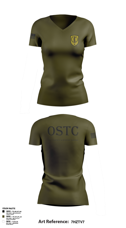 Women's Short Sleeve Vneck Shirt, Fort Campbell & Redstone Arsenal - Office of Special Trial Counsel, , Teamtime, Team time, sublimation, custom sports apparel, team uniforms, spirit wear, spiritwear, sports uniforms, custom shirts, team store, custom team store, fundraiser sports, apparel fundraiser