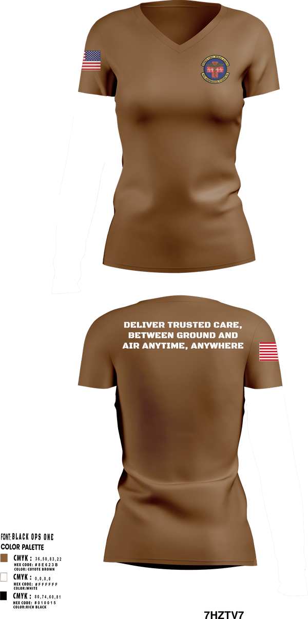 Women's Short Sleeve Vneck Shirt, 452d Aeromedical Staging Squadron, Air Force, Teamtime, Team time, sublimation, custom sports apparel, team uniforms, spirit wear, spiritwear, sports uniforms, custom shirts, team store, custom team store, fundraiser sports, apparel fundraiser