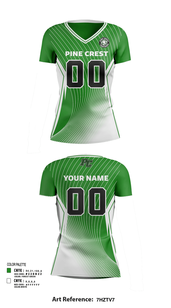 Women's Short Sleeve Vneck Shirt, Pine Crest School (Upper School) Volleyball, Women's Volleyball, Teamtime, Team time, sublimation, custom sports apparel, team uniforms, spirit wear, spiritwear, sports uniforms, custom shirts, team store, custom team store, fundraiser sports, apparel fundraiser