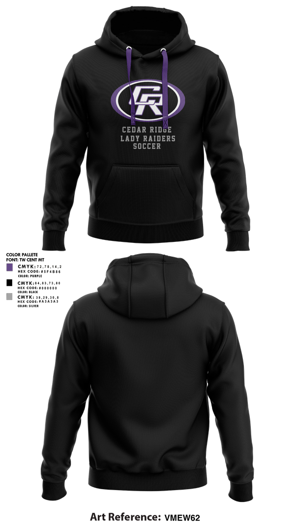 Hoodie, Cedar Ridge Lady Raiders Soccer, Women's Soccer, Teamtime, Team time, sublimation, custom sports apparel, team uniforms, spirit wear, spiritwear, sports uniforms, custom shirts, team store, custom team store, fundraiser sports, apparel fundraiser
