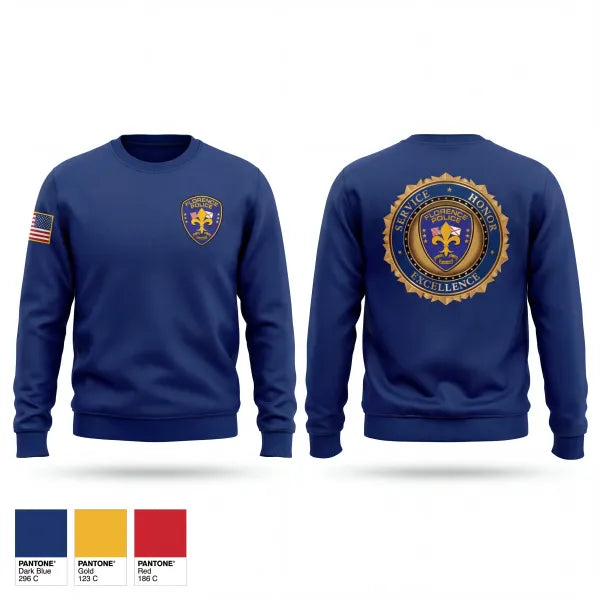 Crew Neck Sweatshirt, Florence police department, Police, Teamtime, Team time, sublimation, custom sports apparel, team uniforms, spirit wear, spiritwear, sports uniforms, custom shirts, team store, custom team store, fundraiser sports, apparel fundraiser