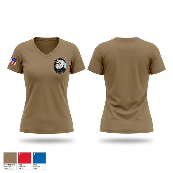 Womens Short Sleeve Vneck Shirt, Air Force ROTC Detachment 490, Air Force, Teamtime, Team time, sublimation, custom sports apparel, team uniforms, spirit wear, spiritwear, sports uniforms, custom shirts, team store, custom team store, fundraiser sports, apparel fundraiser