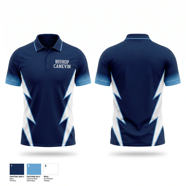 Short Sleeve Performance Polo, Bishop Canevin, Baseball, Teamtime, Team time, sublimation, custom sports apparel, team uniforms, spirit wear, spiritwear, sports uniforms, custom shirts, team store, custom team store, fundraiser sports, apparel fundraiser