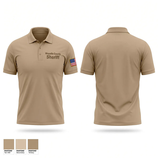 Short Sleeve Performance Polo, Wapello County Sheriff, Police, Teamtime, Team time, sublimation, custom sports apparel, team uniforms, spirit wear, spiritwear, sports uniforms, custom shirts, team store, custom team store, fundraiser sports, apparel fundraiser
