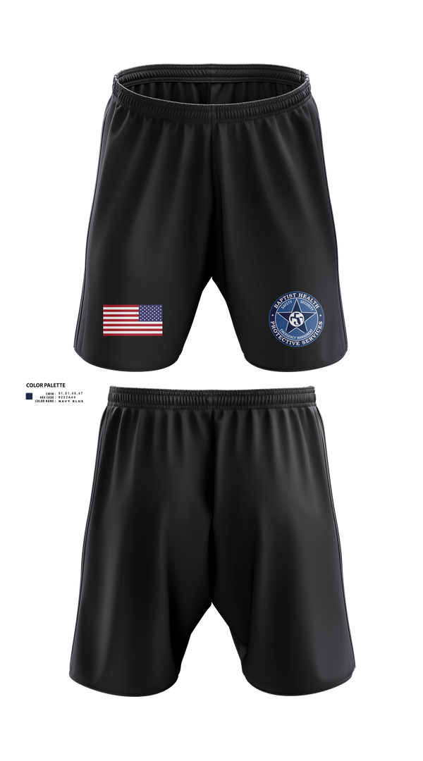 Athletic Shorts With Pockets, Baptist Health Protective Services, Police, Teamtime, Team time, sublimation, custom sports apparel, team uniforms, spirit wear, spiritwear, sports uniforms, custom shirts, team store, custom team store, fundraiser sports, apparel fundraiser