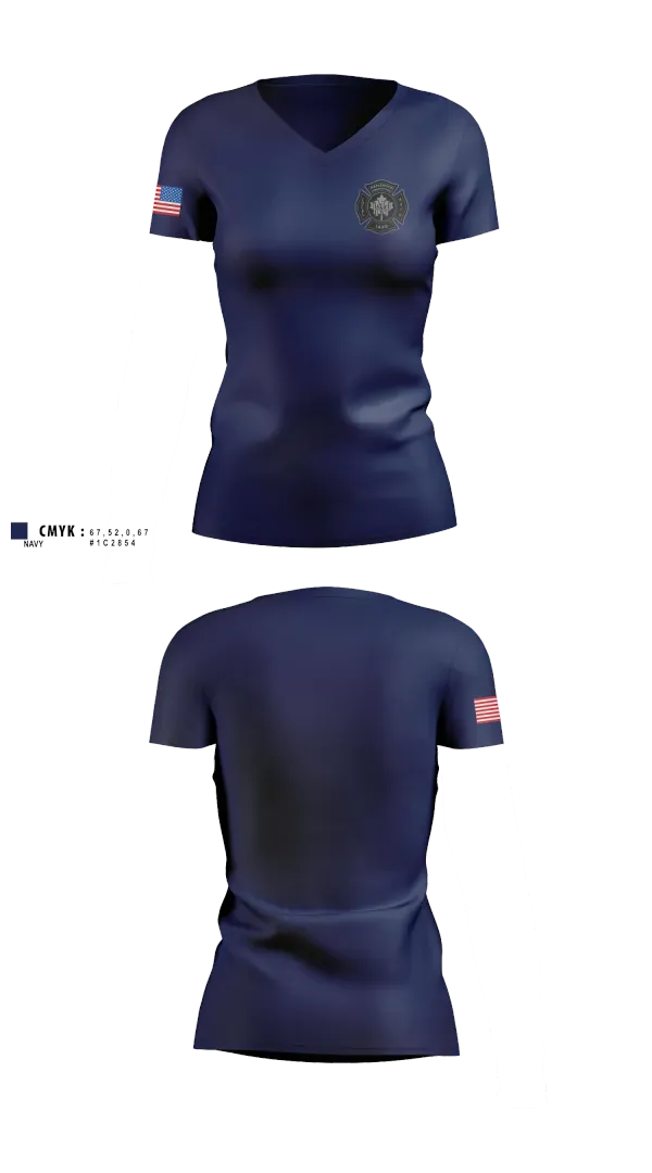Womens Short Sleeve Vneck Shirt, Maplewood Fire department, Fire Department, Teamtime, Team time, sublimation, custom sports apparel, team uniforms, spirit wear, spiritwear, sports uniforms, custom shirts, team store, custom team store, fundraiser sports, apparel fundraiser
