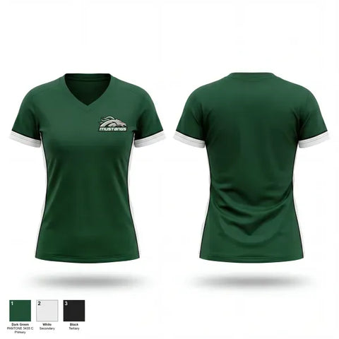 Womens Short Sleeve Vneck Shirt, Lady Mustangs, Softball, Teamtime, Team time, sublimation, custom sports apparel, team uniforms, spirit wear, spiritwear, sports uniforms, custom shirts, team store, custom team store, fundraiser sports, apparel fundraiser