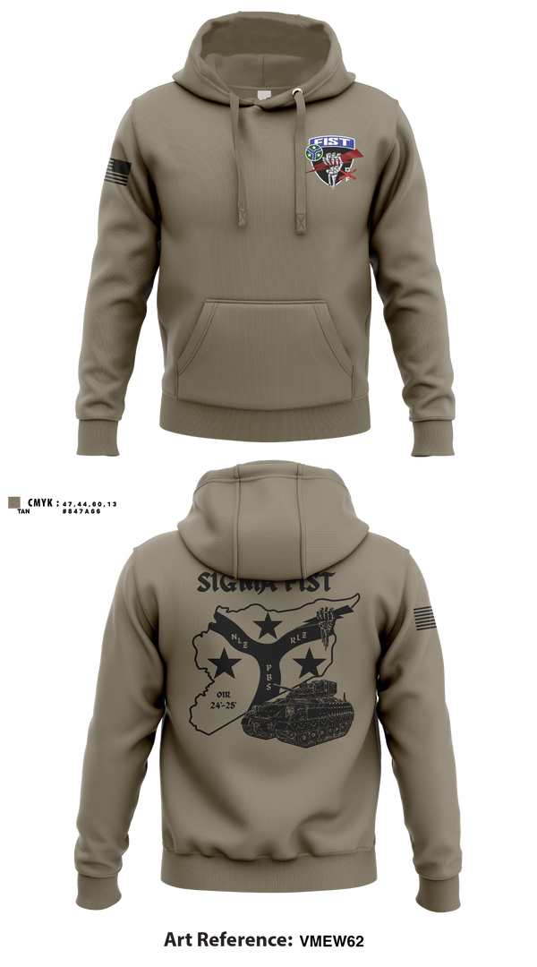 Hoodie, 1/115th FA HHB DET 1, Army, Teamtime, Team time, sublimation, custom sports apparel, team uniforms, spirit wear, spiritwear, sports uniforms, custom shirts, team store, custom team store, fundraiser sports, apparel fundraiser