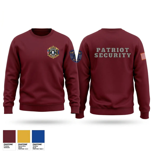Crew Neck Sweatshirt, PATRIOT SECURITY, Police, Teamtime, Team time, sublimation, custom sports apparel, team uniforms, spirit wear, spiritwear, sports uniforms, custom shirts, team store, custom team store, fundraiser sports, apparel fundraiser