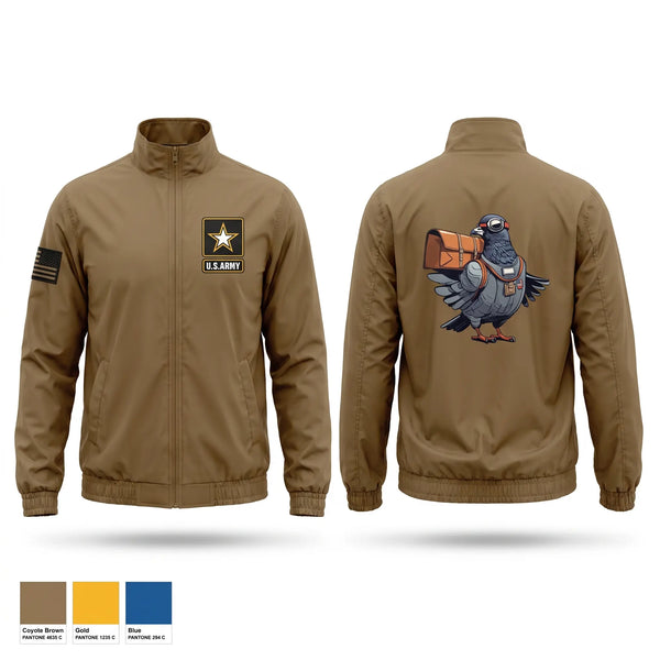 Windbreaker, Pigeon, Army, Teamtime, Team time, sublimation, custom sports apparel, team uniforms, spirit wear, spiritwear, sports uniforms, custom shirts, team store, custom team store, fundraiser sports, apparel fundraiser