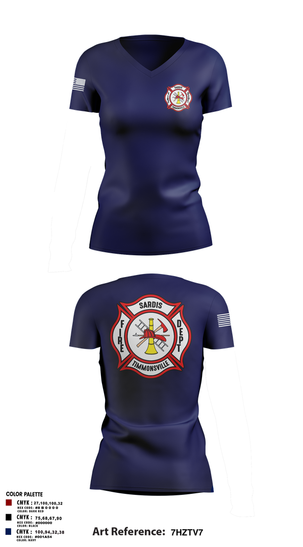 Womens Short Sleeve Vneck Shirt, Sardis-Timmonsville fire department station 1, , Teamtime, Team time, sublimation, custom sports apparel, team uniforms, spirit wear, spiritwear, sports uniforms, custom shirts, team store, custom team store, fundraiser sports, apparel fundraiser