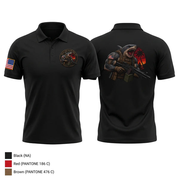 Short Sleeve Performance Polo, MESG-1 DET GUAM TEAM 707, Navy, Teamtime, Team time, sublimation, custom sports apparel, team uniforms, spirit wear, spiritwear, sports uniforms, custom shirts, team store, custom team store, fundraiser sports, apparel fundraiser