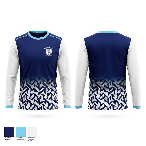 Long Sleeve Performance Shirt, Rebels, Women's Soccer, Teamtime, Team time, sublimation, custom sports apparel, team uniforms, spirit wear, spiritwear, sports uniforms, custom shirts, team store, custom team store, fundraiser sports, apparel fundraiser