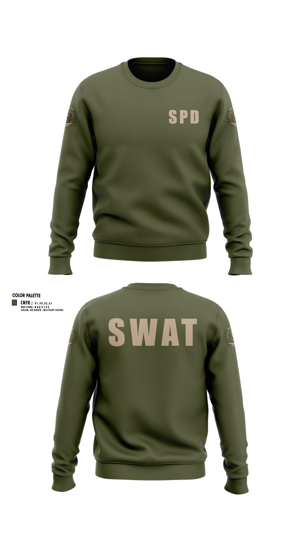 Crew Neck Sweatshirt, Smyrna SWAT, Police, Teamtime, Team time, sublimation, custom sports apparel, team uniforms, spirit wear, spiritwear, sports uniforms, custom shirts, team store, custom team store, fundraiser sports, apparel fundraiser