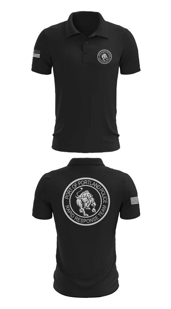Short Sleeve Performance Polo, Port Of Portland Rapid Response Team, Police, Teamtime, Team time, sublimation, custom sports apparel, team uniforms, spirit wear, spiritwear, sports uniforms, custom shirts, team store, custom team store, fundraiser sports, apparel fundraiser
