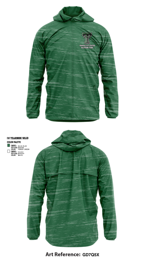 Windbreaker, Thomas Fay Custer Marching Band, Spirit Store, Teamtime, Team time, sublimation, custom sports apparel, team uniforms, spirit wear, spiritwear, sports uniforms, custom shirts, team store, custom team store, fundraiser sports, apparel fundraiser