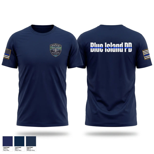 Old School Cotton Feel Shirt, Blue Island Police Department, Police, Teamtime, Team time, sublimation, custom sports apparel, team uniforms, spirit wear, spiritwear, sports uniforms, custom shirts, team store, custom team store, fundraiser sports, apparel fundraiser