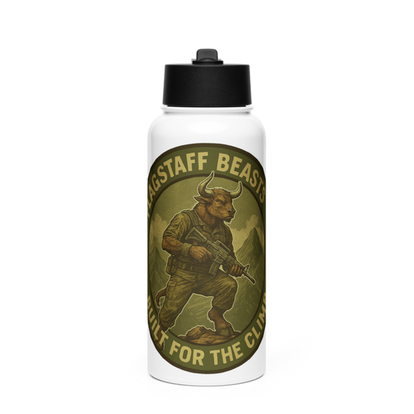 Flagstaff Recruiting 91126622 Stainless Steel Water Bottle with a Straw Lid