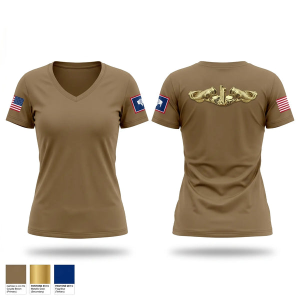 Womens Short Sleeve Vneck Shirt, USS WYOMING, Navy, Teamtime, Team time, sublimation, custom sports apparel, team uniforms, spirit wear, spiritwear, sports uniforms, custom shirts, team store, custom team store, fundraiser sports, apparel fundraiser