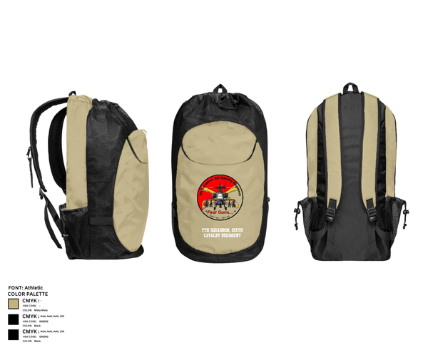 Gear Bag, 7th Squadron, Sixth Cavalry Regiment, , Teamtime, Team time, sublimation, custom sports apparel, team uniforms, spirit wear, spiritwear, sports uniforms, custom shirts, team store, custom team store, fundraiser sports, apparel fundraiser