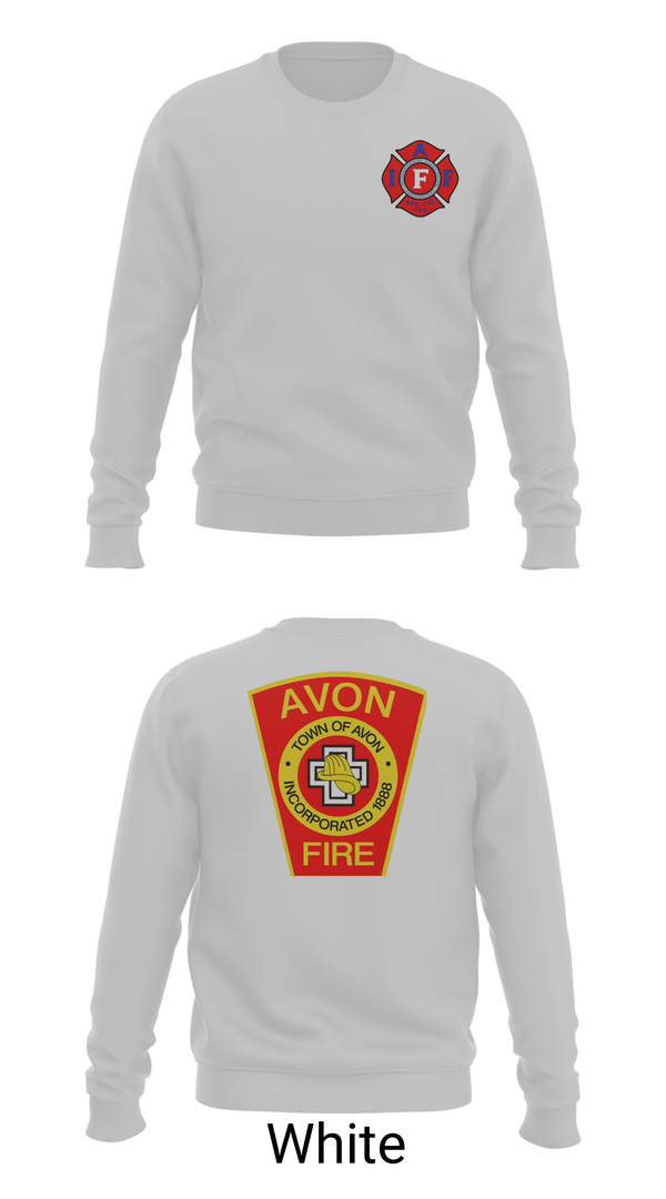 Crew Neck Sweatshirt, Avon Fire Department, Fire Department, Teamtime, Team time, sublimation, custom sports apparel, team uniforms, spirit wear, spiritwear, sports uniforms, custom shirts, team store, custom team store, fundraiser sports, apparel fundraiser