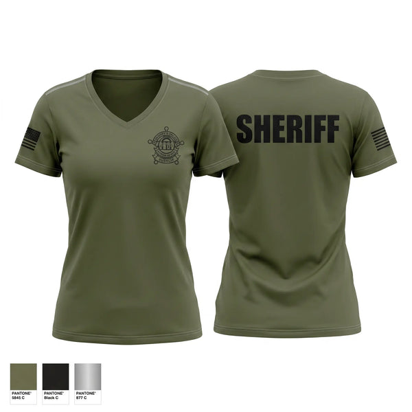 Womens Short Sleeve Vneck Shirt, Bartow County Sheriff’s Office, Police, Teamtime, Team time, sublimation, custom sports apparel, team uniforms, spirit wear, spiritwear, sports uniforms, custom shirts, team store, custom team store, fundraiser sports, apparel fundraiser