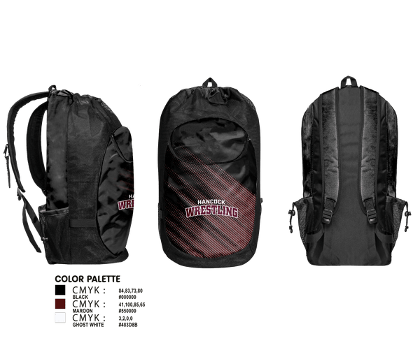 Gear Bag, Hancock Wrestling, Wrestling, Teamtime, Team time, sublimation, custom sports apparel, team uniforms, spirit wear, spiritwear, sports uniforms, custom shirts, team store, custom team store, fundraiser sports, apparel fundraiser