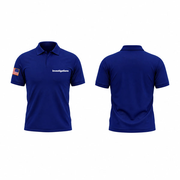 Short Sleeve Performance Polo, Investigations, Police, Teamtime, Team time, sublimation, custom sports apparel, team uniforms, spirit wear, spiritwear, sports uniforms, custom shirts, team store, custom team store, fundraiser sports, apparel fundraiser