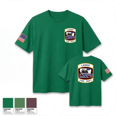 Old School Cotton Feel Shirt, Lando Fire Department, Fire Department, Teamtime, Team time, sublimation, custom sports apparel, team uniforms, spirit wear, spiritwear, sports uniforms, custom shirts, team store, custom team store, fundraiser sports, apparel fundraiser