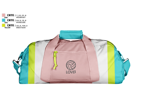 Duffle Bag, LOVB, Women's Volleyball, Teamtime, Team time, sublimation, custom sports apparel, team uniforms, spirit wear, spiritwear, sports uniforms, custom shirts, team store, custom team store, fundraiser sports, apparel fundraiser